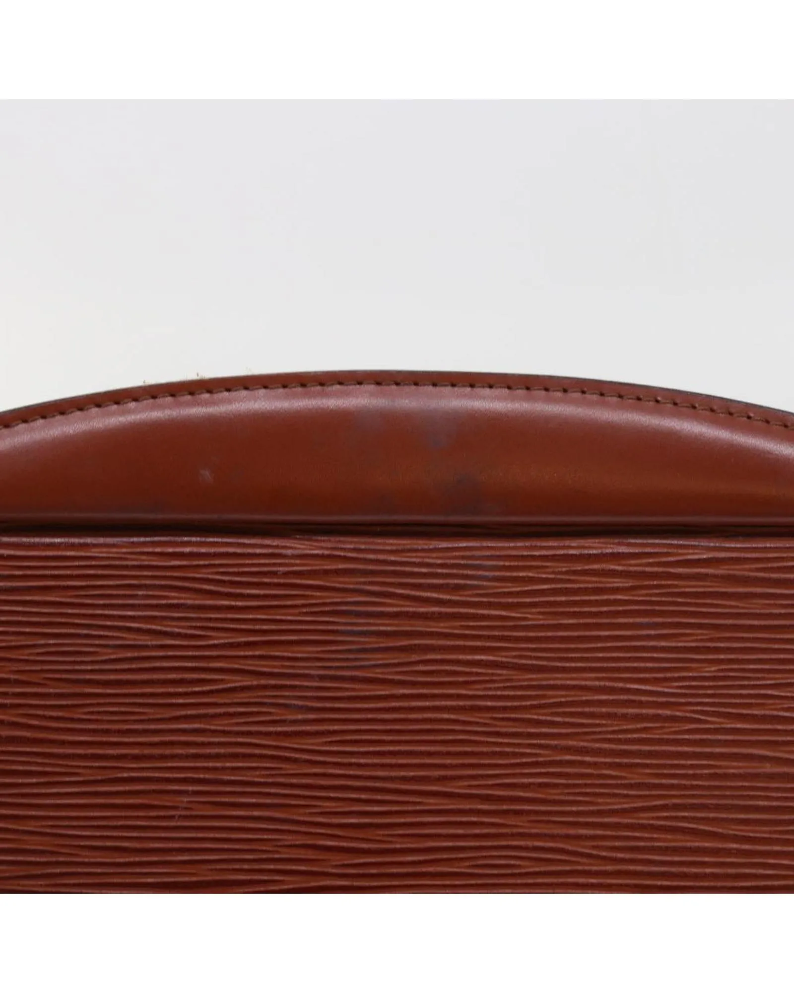 Brown Epi Leather Pouch with Surface Frubbing and Scratches