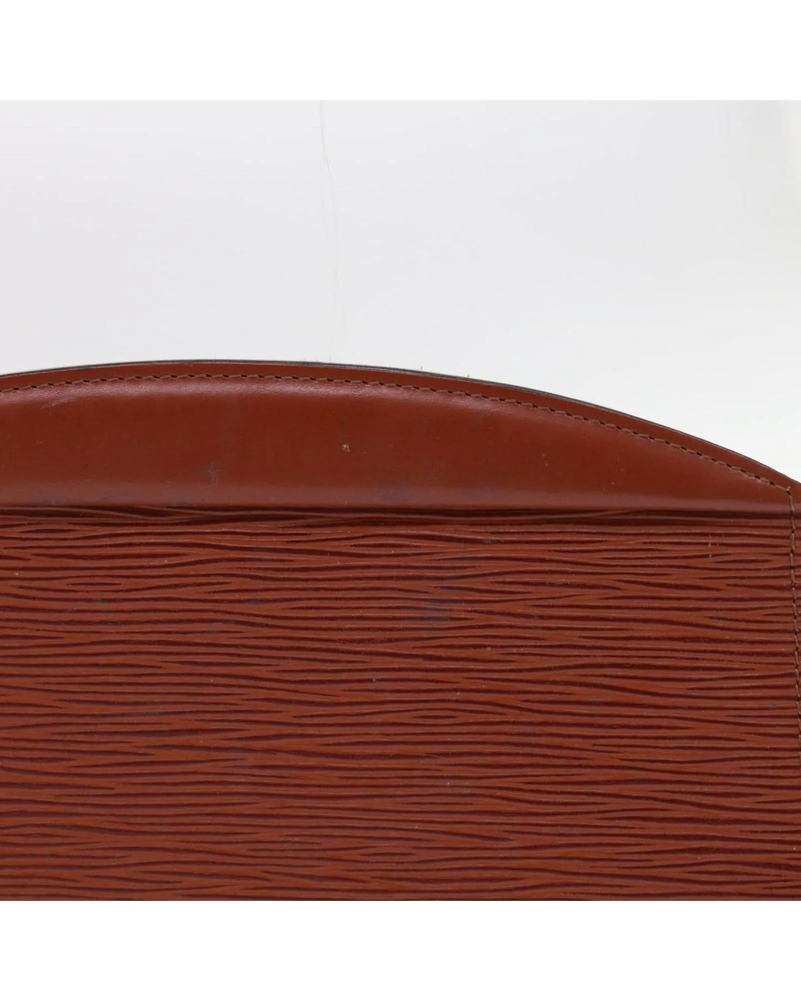 Brown Epi Leather Pouch with Surface Frubbing and Scratches