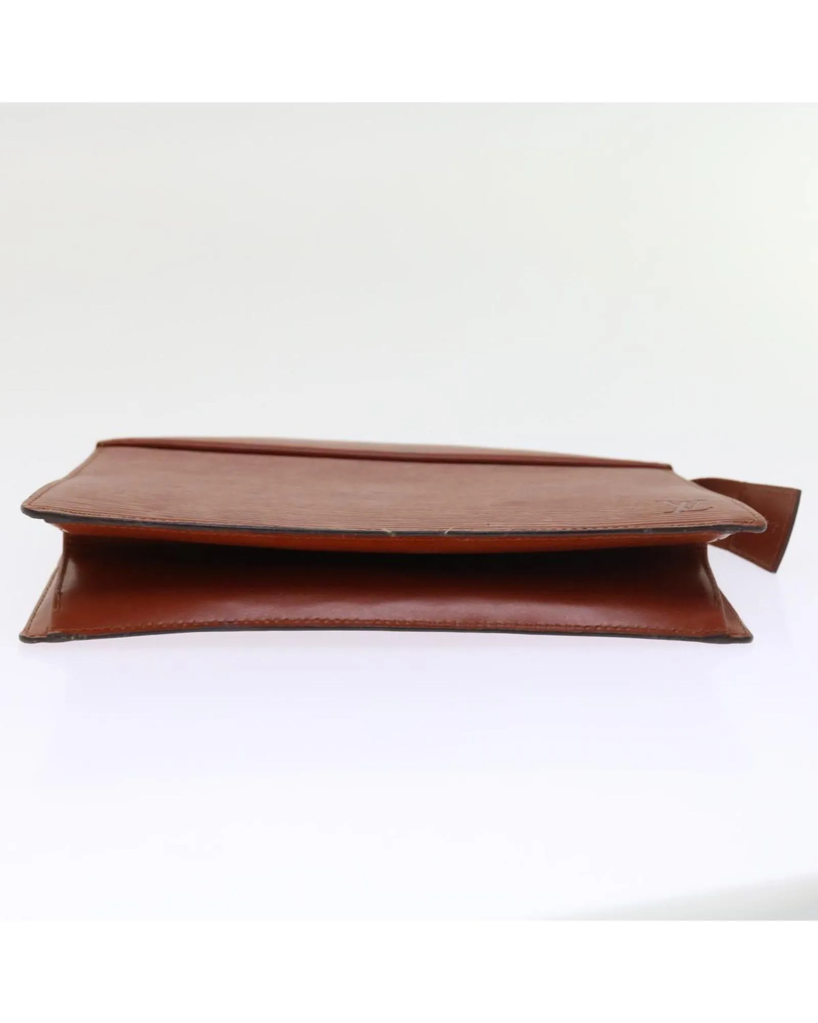 Brown Epi Leather Pouch with Surface Frubbing and Scratches