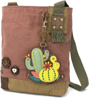 Chala Handbags Patchwork Crossbody Canvas Messenger Bags with Faux Leather Animal Coin Purse