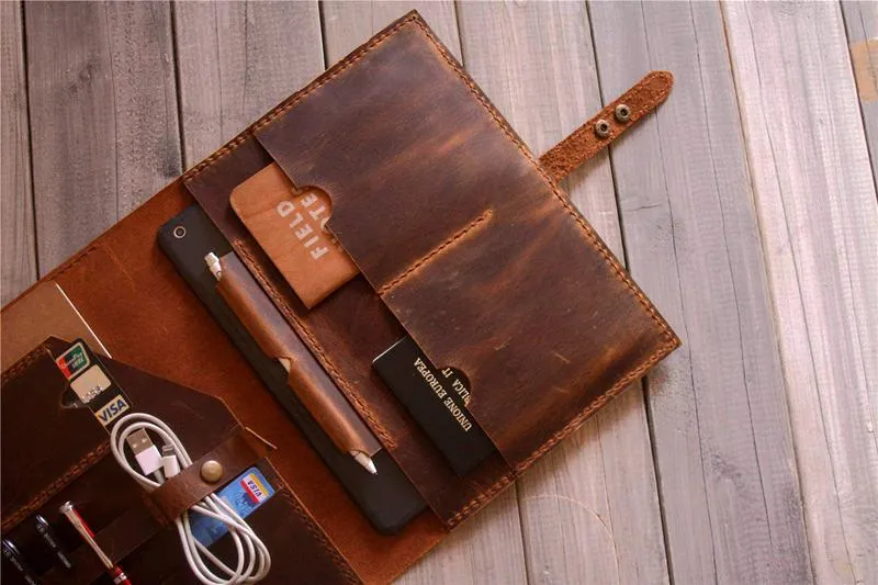 Embossed HP Laptop Sleeve Leather Cover