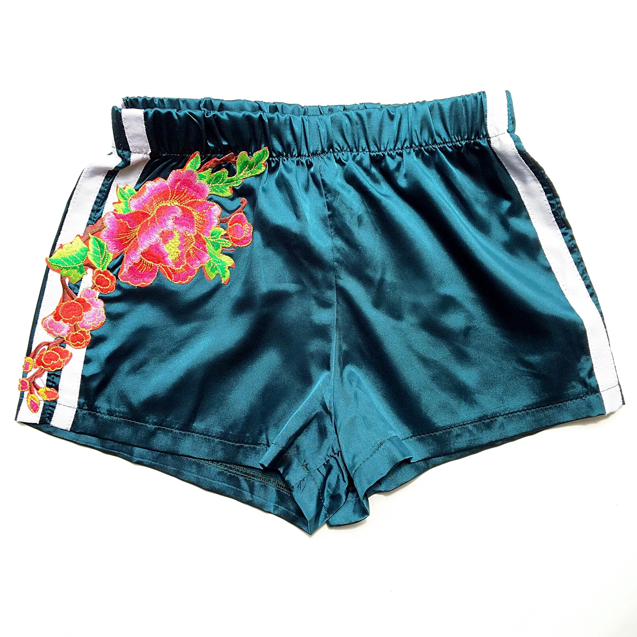 FLORAL SILKY SPORTY SHORTS