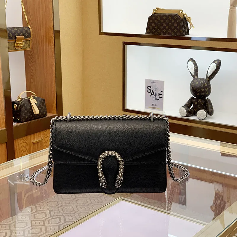 SEALBEER popular new bag Bacchus bag leather premium chain underarm bag messenger bag versatile retro shoulder bag